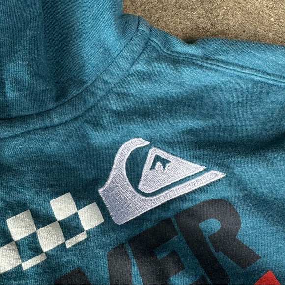 Y2K Quiksilver Zip Up Hoodie Size‎ L - Picture 3 of 6